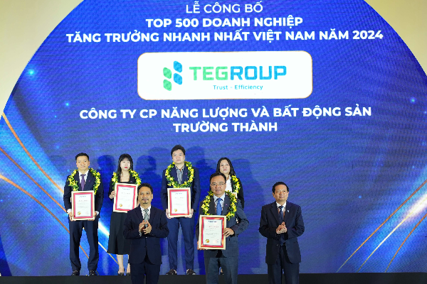 TEGROUP ĐƯỢC XẾP HẠNG NẰM TRONG TOP 500 DOANH NGHIỆP  TĂNG TRƯỞNG TỐT NHẤT VIỆT NAM NĂM 2024