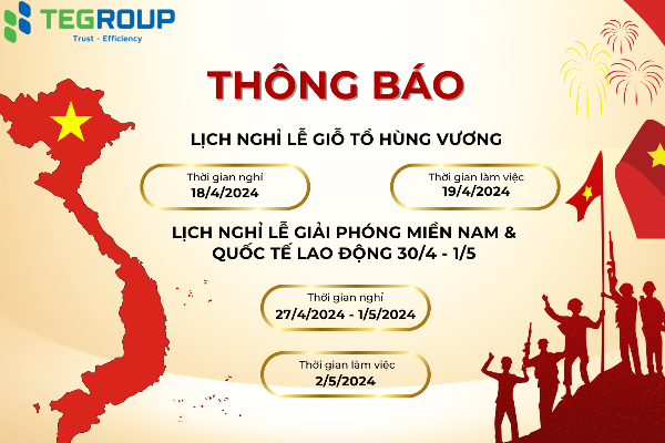 TEGROUP THÔNG BÁO VỀ VIỆC NGHỈ LỄ